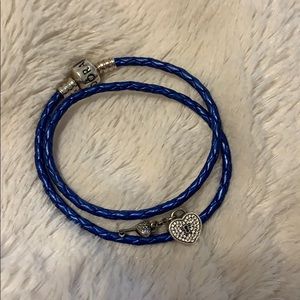 Blue wrap pandora bracelet
